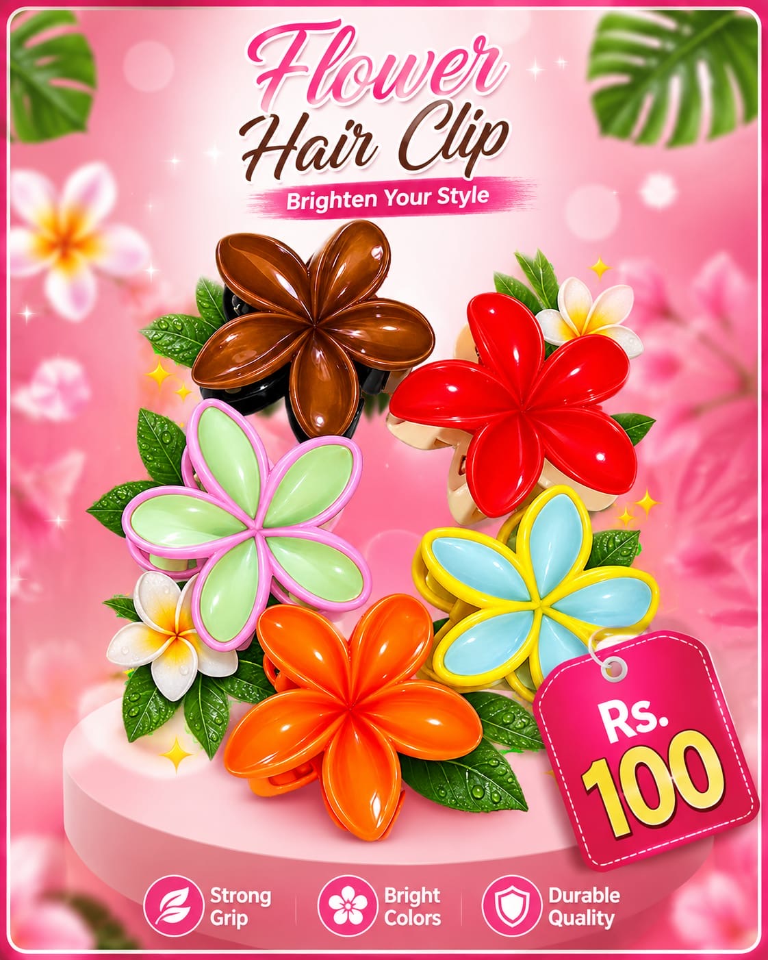 Flower Hair Clip