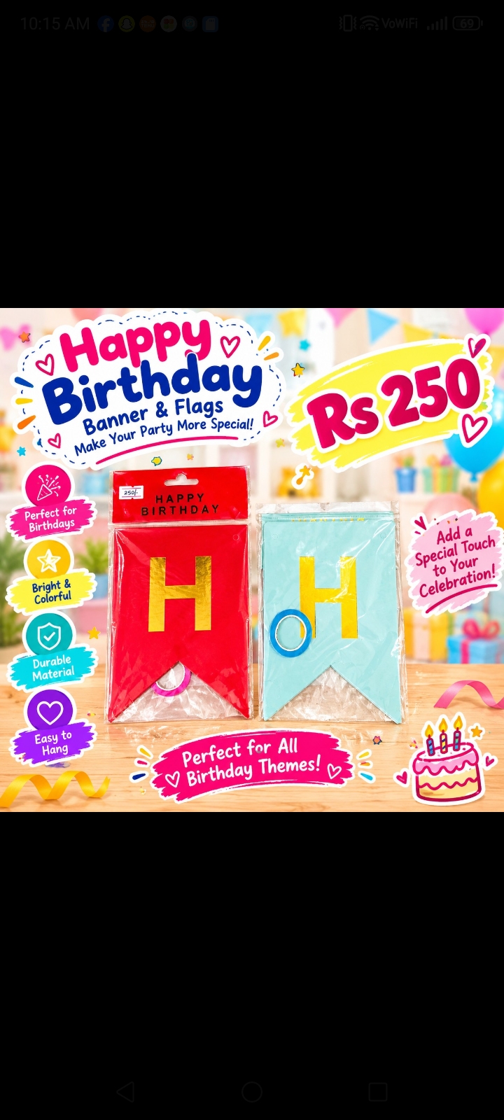 Happy birthday banner