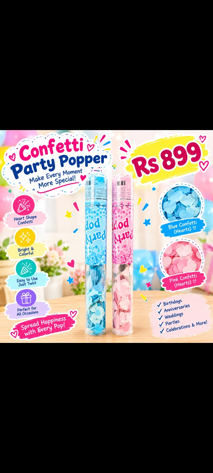 Confetti pparty popper