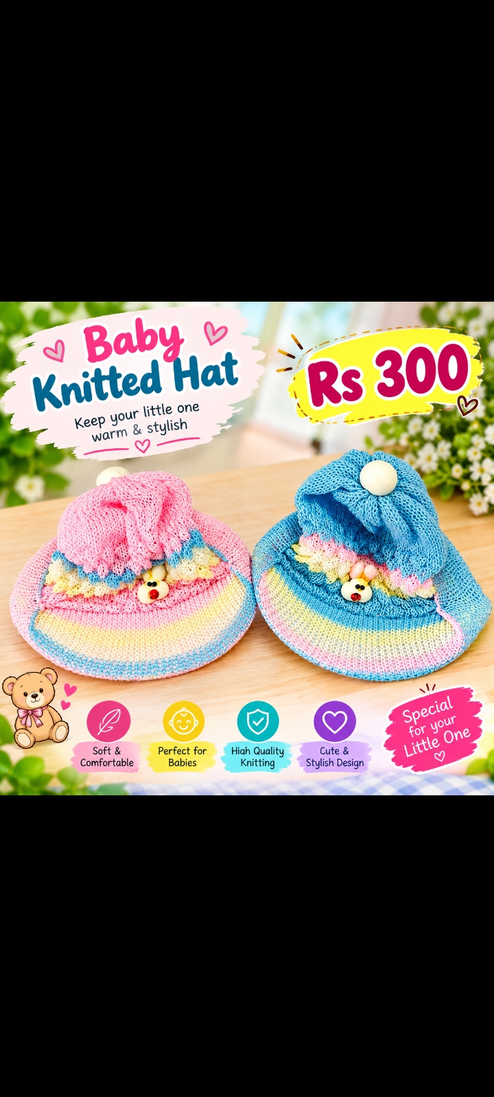 Baby knitted hat